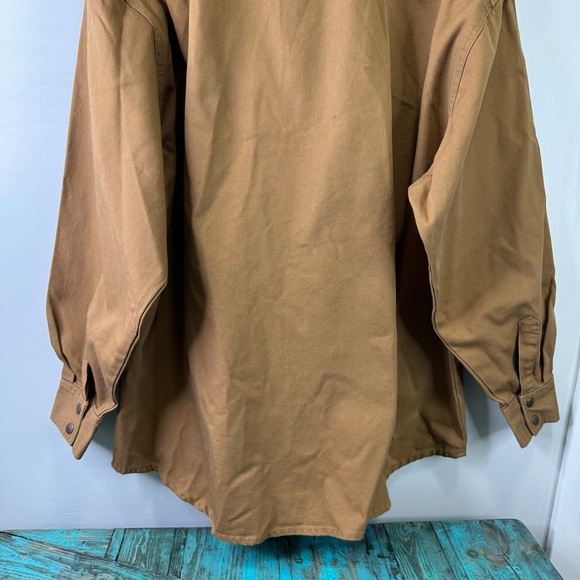 Tough Duck Canvas Chore Coat Snap Button Front Shacket Unisex Workwear - Picture 9 of 11